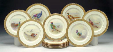 Kuser-family set of pheasant plates