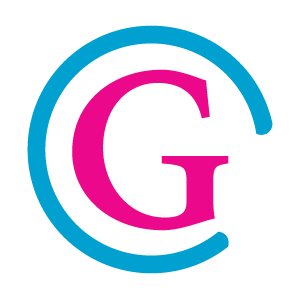 Think Great Stuff logo, the letter G in circle