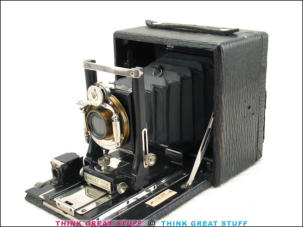 c.1907 Seneca No. 9 Folding Plate View Camera, B&L lens in Unicum shutter (Photo no. 100_5630)