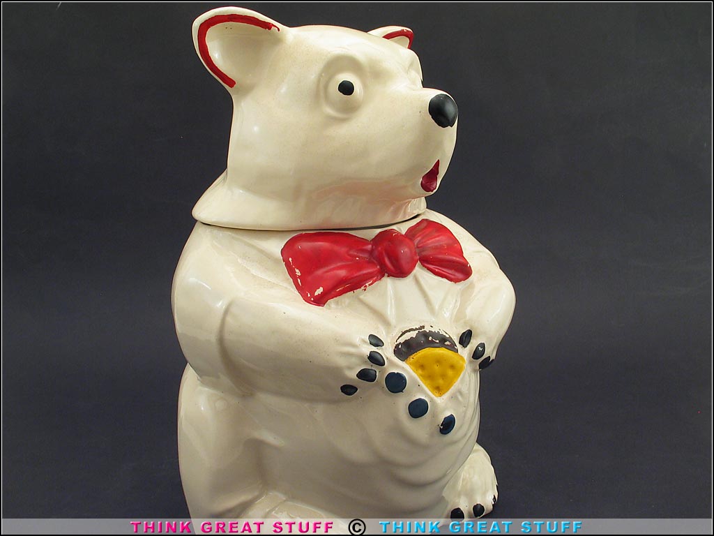 Product photo #100_6870 of SKU 21001283 (McCoy "Bear (cookies vest)" Vintage Cookie Jar)