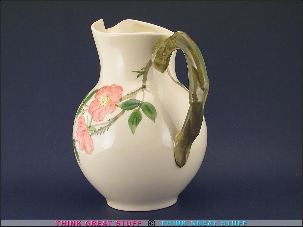 Product photo #100_8551 of SKU 21004004 (1940s Franciscan Desert Rose Pitcher, USA Rare Early Piece)