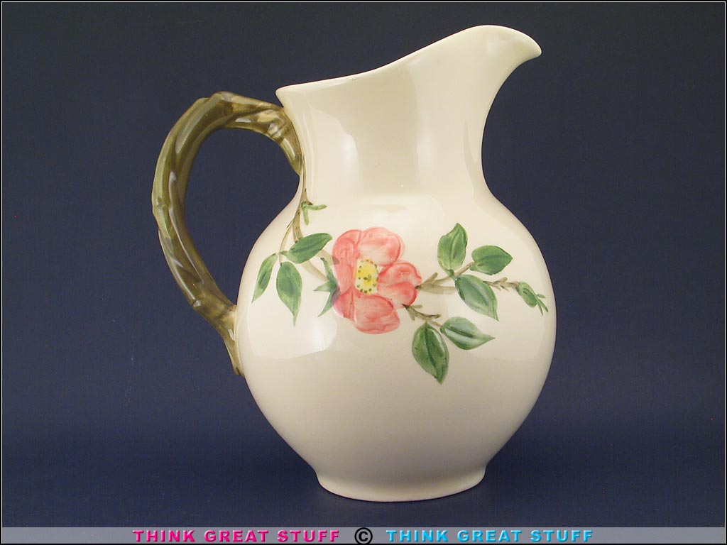Product photo #100_8553 of SKU 21004004 (1940s Franciscan Desert Rose Pitcher, USA Rare Early Piece)