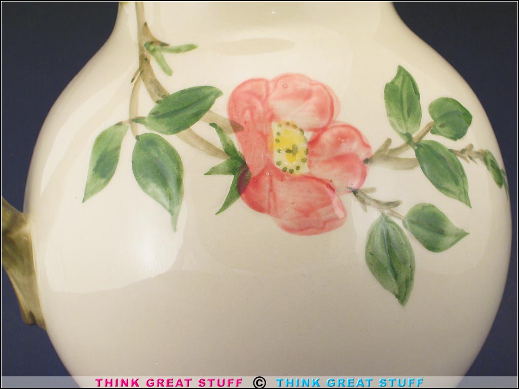 Product photo #100_8562 of SKU 21004004 (1940s Franciscan Desert Rose Pitcher, USA Rare Early Piece)