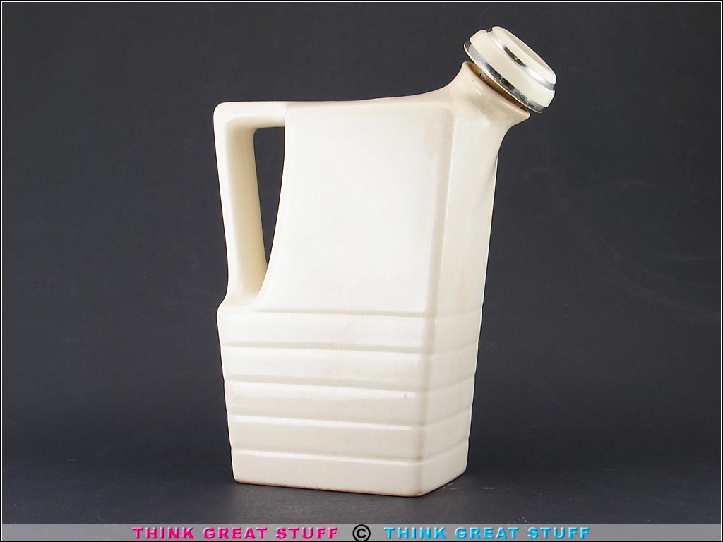 Product photo #100_8570 of SKU 21004005 (Universal Potteries 1930s White Refrigerator Pitcher)