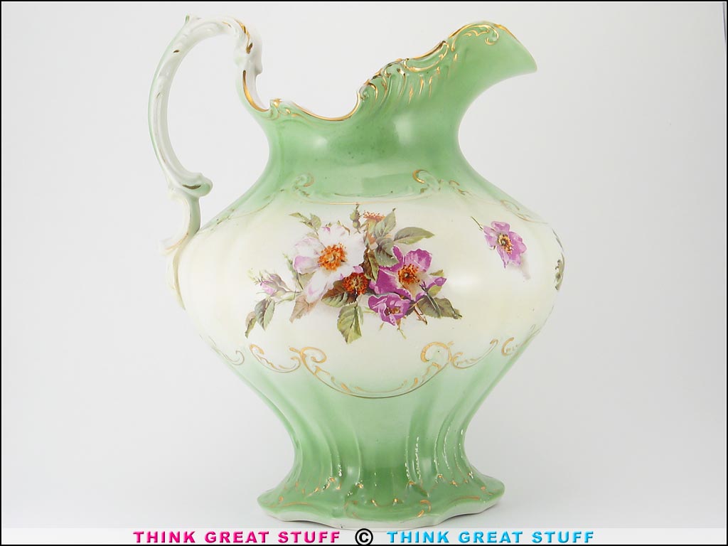 Product photo #100_8600 of SKU 21004006 (Minerva China 1890s Porcelain Wash Basin Pitcher)