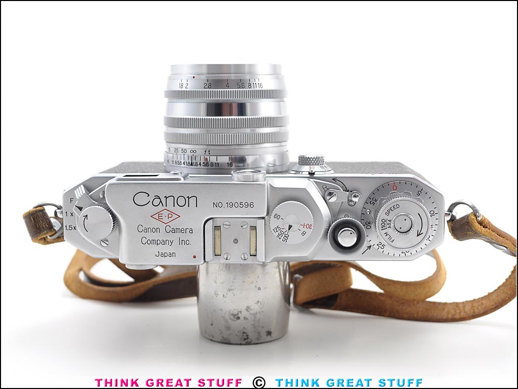 Photo 100_9072 Product photo #100_9072 of SKU 21003009 (Canon IIF2 “EP” 1955 35mm Rangefinder Camera + 50mm/f1.8 lens)