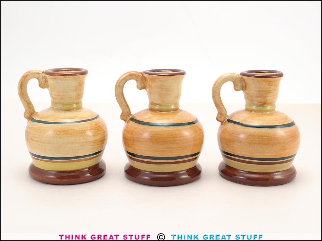 Product photo #100_9661 of SKU 21004024 (Pennsbury Pottery, (3) Candlesticks)