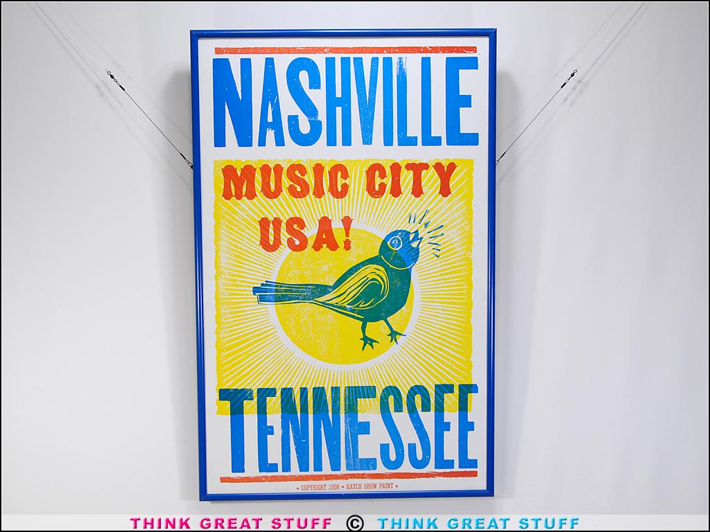 Photo 101_0331 Product photo #101_0331 of SKU 21007001 (Framed 2008 Nashville Music City USA Bluebird Hatch Show Print)