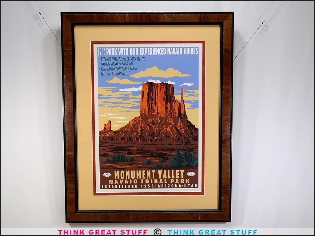 Photo 101_0351 Product photo #101_0351 of SKU 21007003 (Framed Monument Valley WPA-style Poster by C.D. Cross)